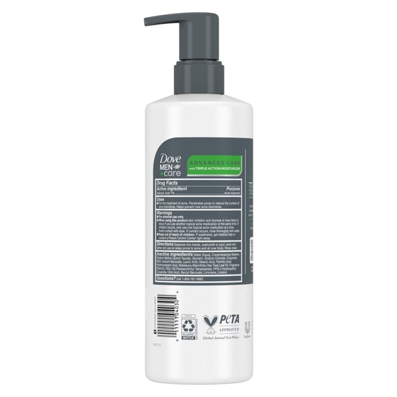 🐢2/$15 Dove Men+Care Advanced Care Acne Clear Face + Body Cleanser - Picture 4 of 9